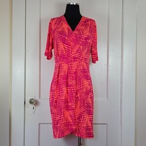 Apt. 9 Tropical Faux Wrap Dress Size PL